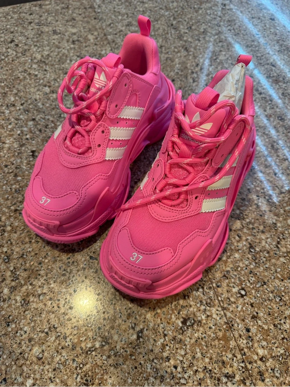 Balenciaga x Adidas Triple S, Bright Pink Women’s Sneakers NWB